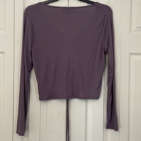 Purple knit plus crop top - Picture 4 of 4